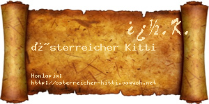 Österreicher Kitti névjegykártya