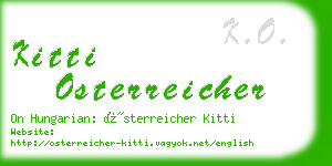kitti osterreicher business card